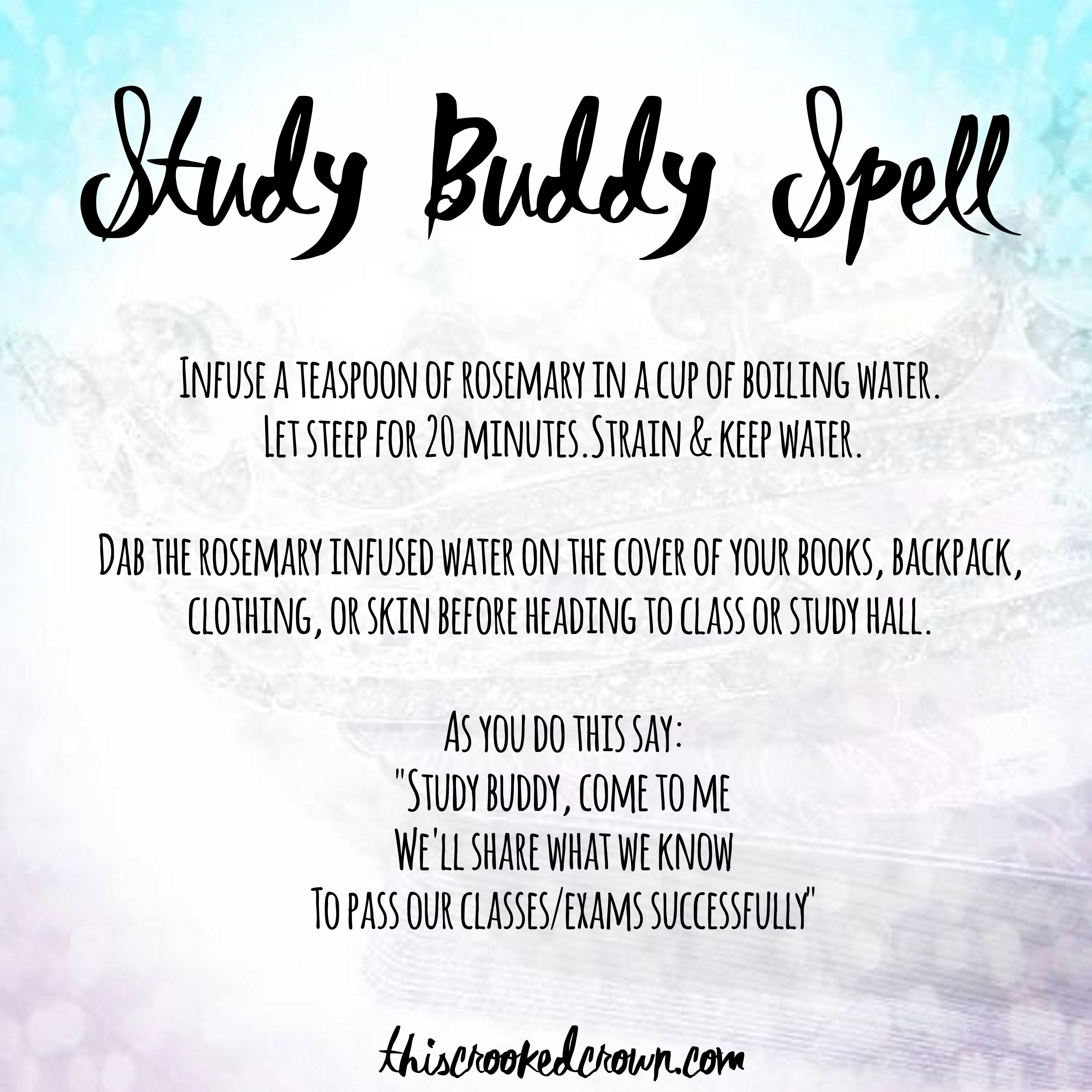 Study Buddy Spell by This Crooked Crown